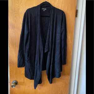 Barefoot Dreams cozy chic open front cardigan black S